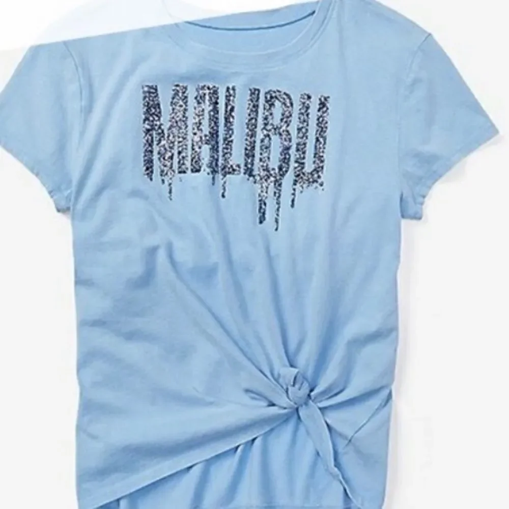 Justice “Malibu” Embellished Short Sleeve Girls T Shirt!